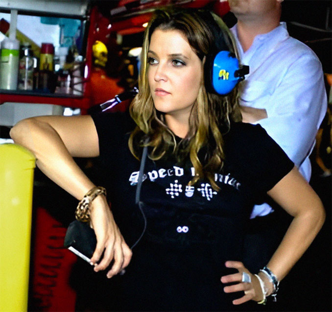 Lisa Marie Presley (This image or file is a work of a U.S. Air Force Airman or employee, taken or made as part of that person's official duties. As a work of the U.S. federal government, the image or file is in the public domain in the United States)