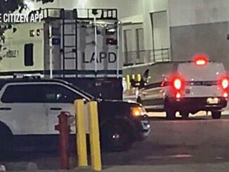 Medical Examiners van at the helicopter crash site (SOURCE: The CITIZEN APP).